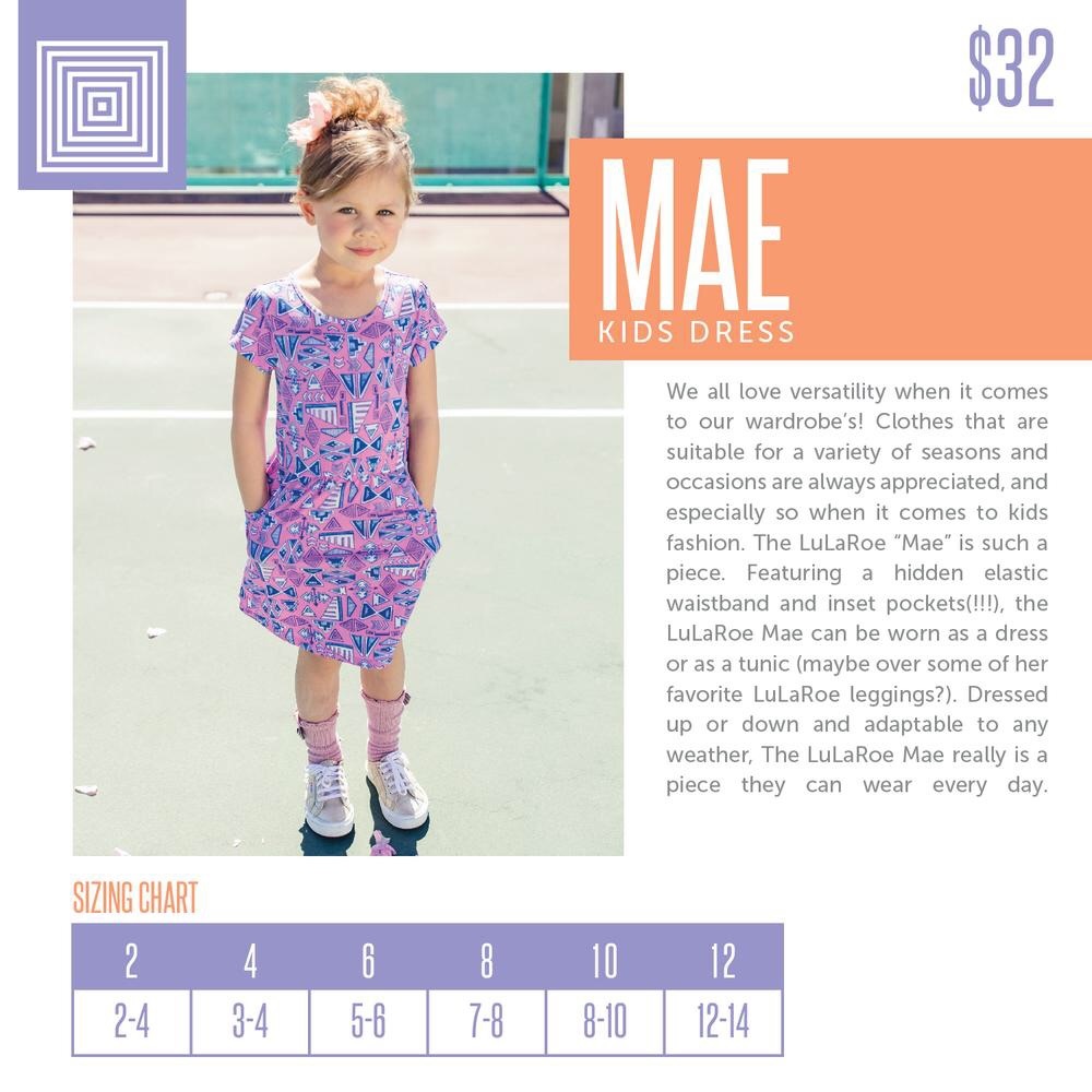 New With Tags! LuLaRoe Kid’s Mae Pocket Dress!! - Picture 6 of 6
